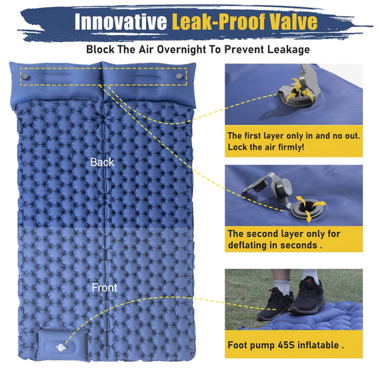 Ultra Light Double Camping Sleeping Pad with Extra Thickness