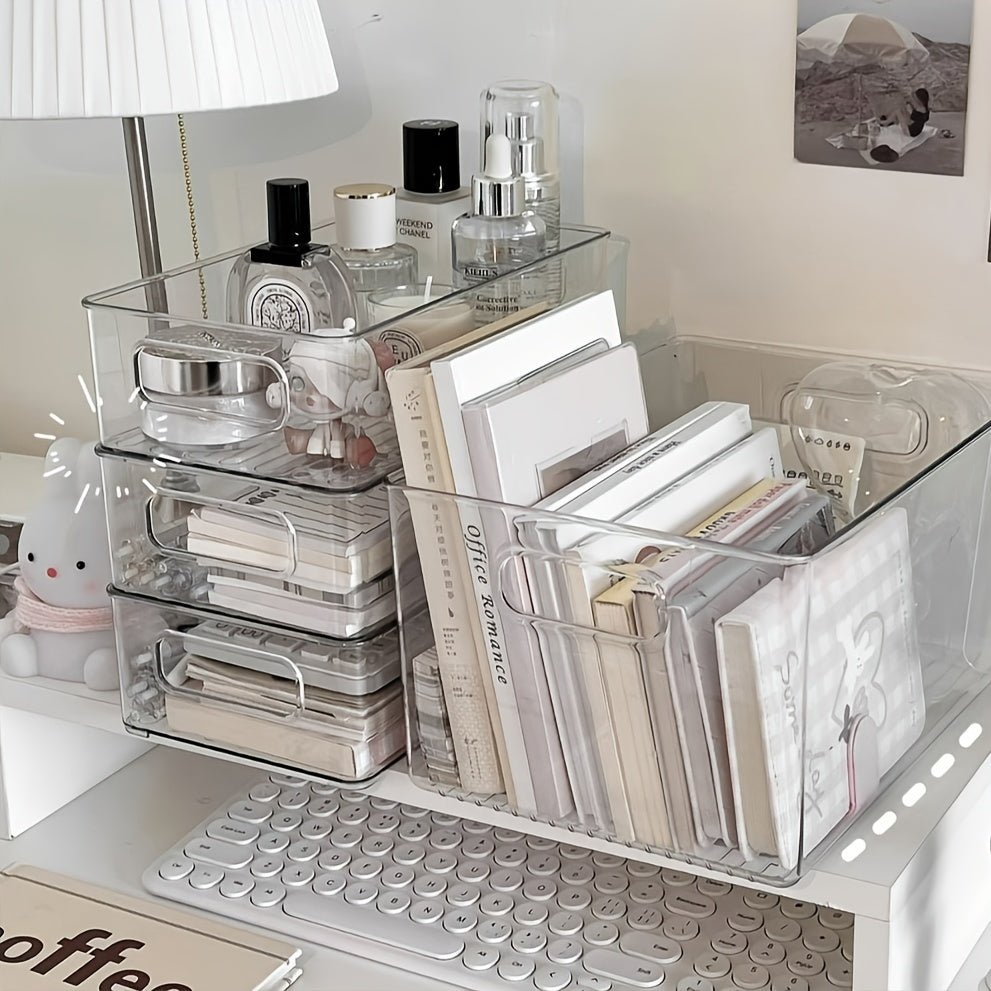 Acrylic Cosmetic Snack Storage Box Desktop Organizer