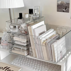 Acrylic Cosmetic Snack Storage Box Desktop Organizer