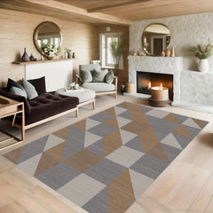 Geometric Checkered Carpet for Modern Home Decoration