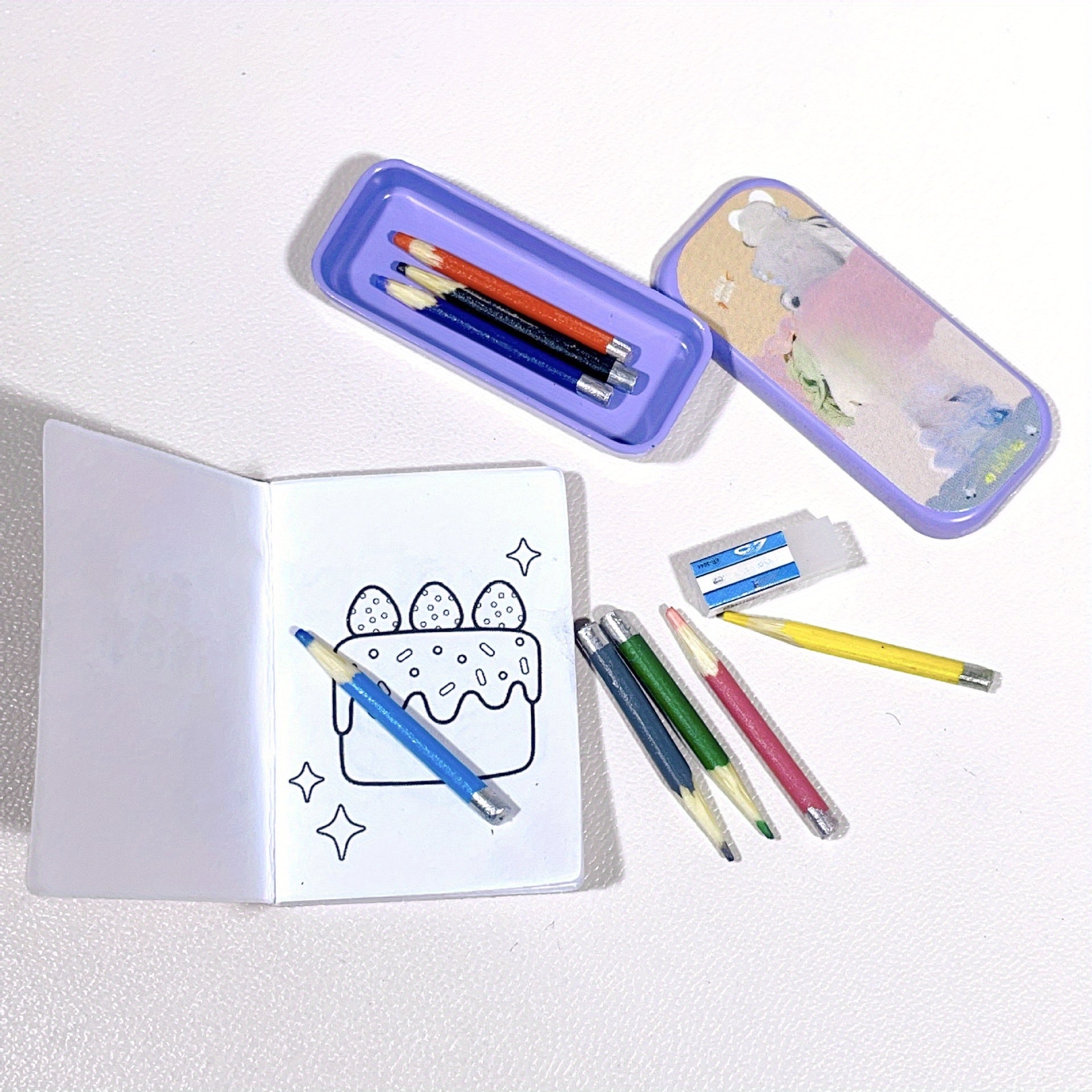 Dollhouse Pencils Mixed Assorted Sizes Decorative Micro Scale Stationery Props