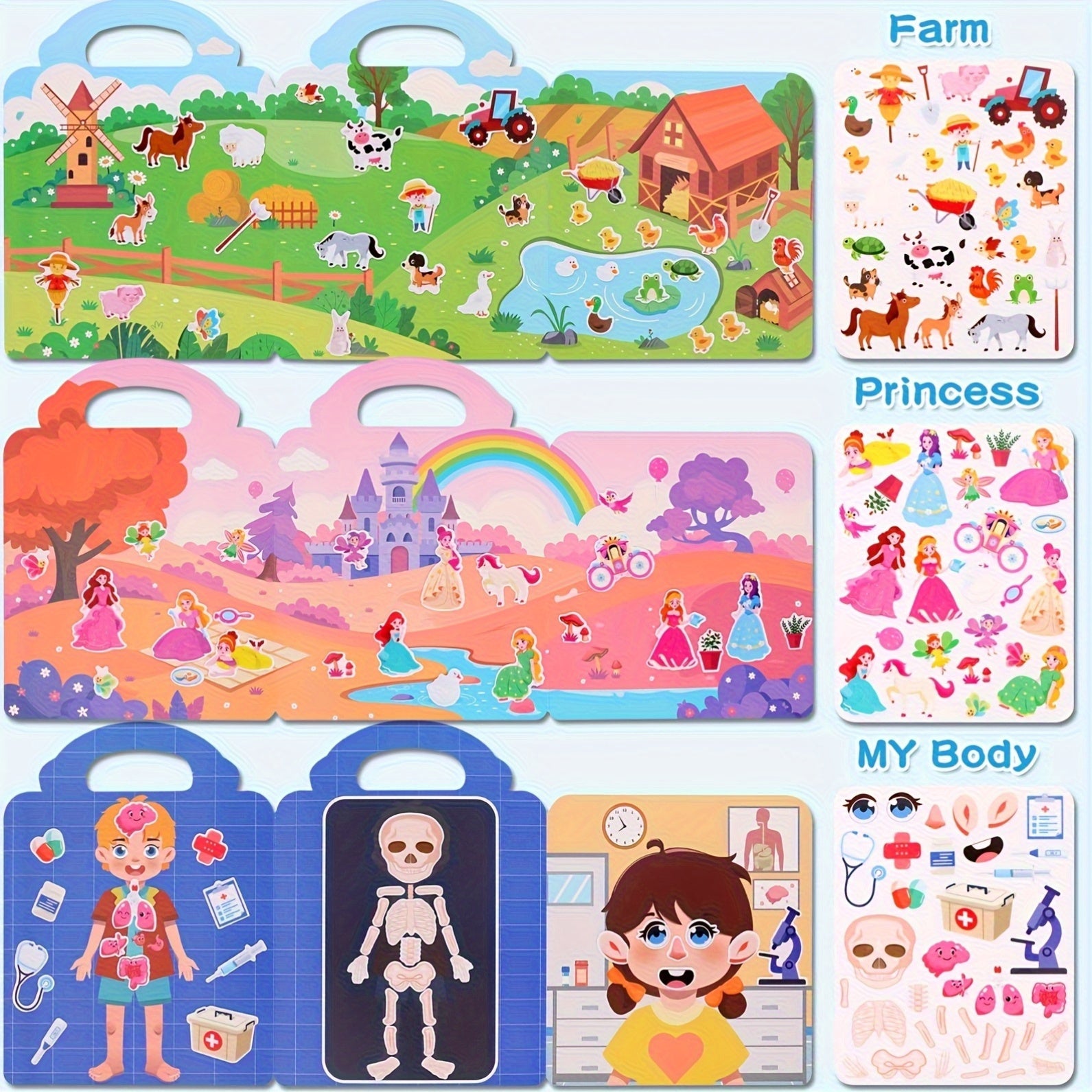 Kids' DIY Sticker Book Set - Bubble & Jelly Stickers