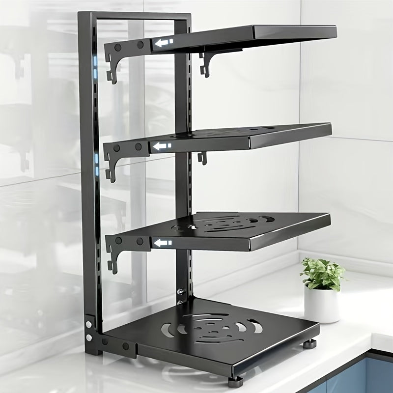Adjustable Pot & Pan Organizer Rack for Cabinet Storage