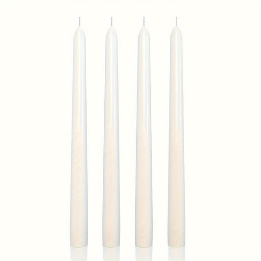 4pcs Smokeless Tapered Home Candles, 8-Hour Burn, for Home Decoration