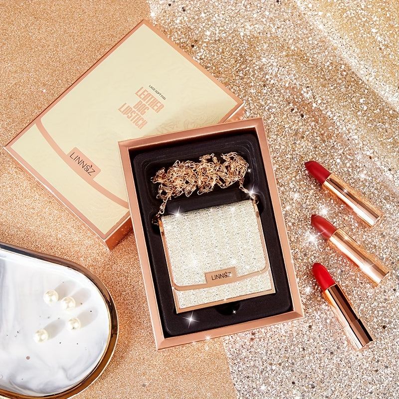 Leather Bag Lipstick Set, Velvet Matte Brightening Lipstick