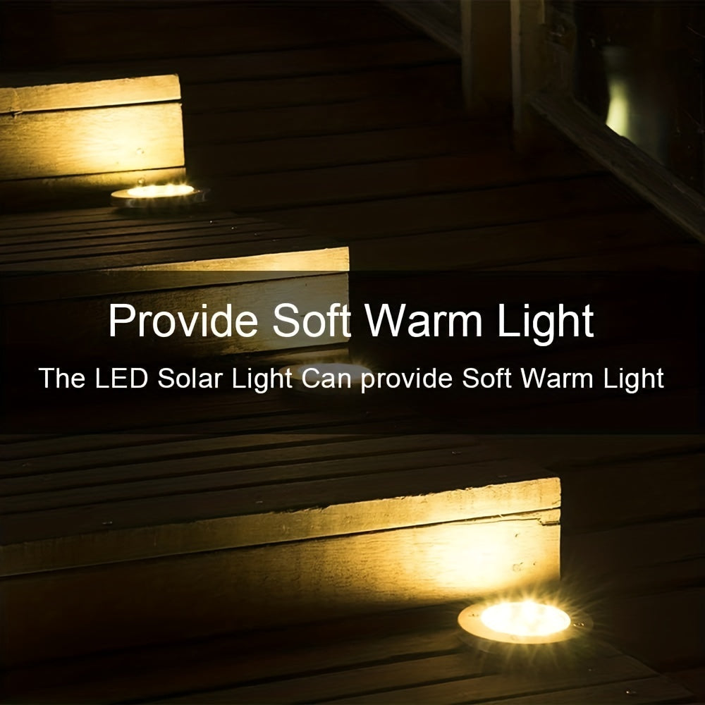 8 Pack Solar LED Ground Spot Lights Waterproof Outdoor Landscape
