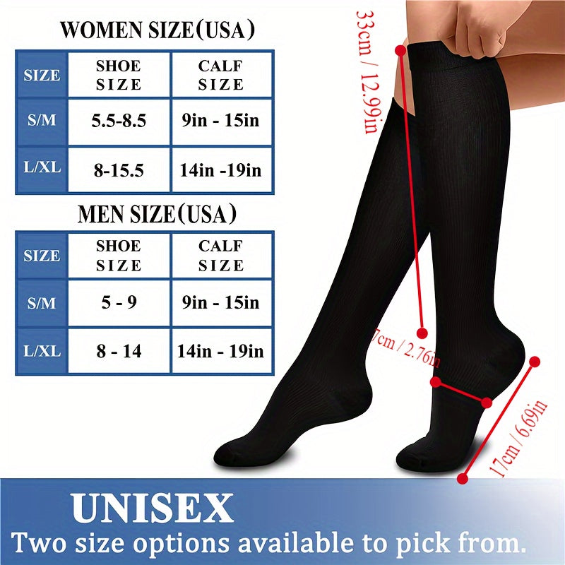 3 Pairs Compression Socks Circulation 15 20 MmHg Support Athletic Running