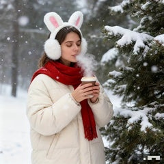 Adorable Bunny Ear Covers Extra Thick Warm Winter Accessories