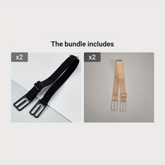 Adjustable Invisible Bra Shoulder Straps Non-slip Buckles for Braless Look