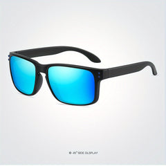 Men's Vintage Square Frame Polarized Sunglasses for Sports Fishing Driving