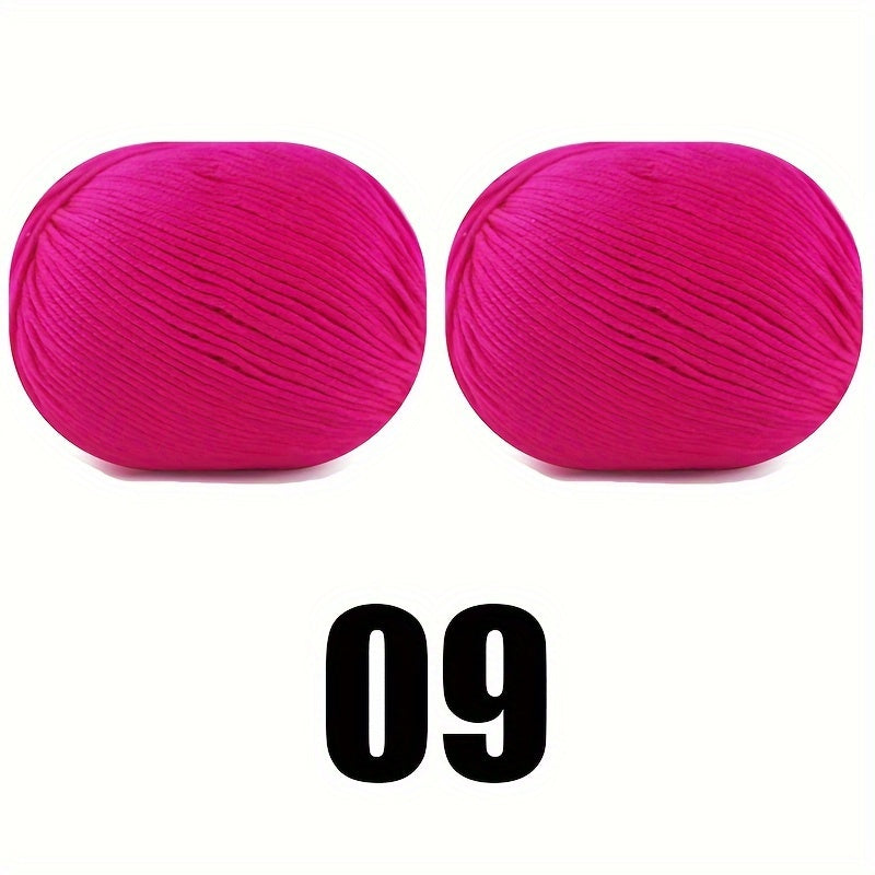 2pcs Cotton Yarn For Knitting Crocheting Sweater Scarf 50g