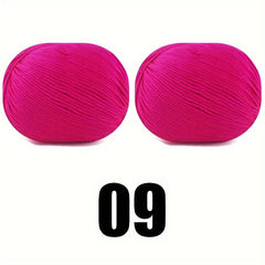 2pcs Cotton Yarn For Knitting Crocheting Sweater Scarf 50g