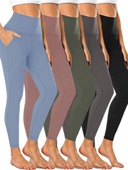 Solid Yoga Pants High Stretch Running Fitness Leggings Women's Activewear