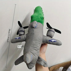 Cute Plush Toy with Green Hoodie & Accents