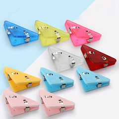 5pcs Triangle Folder Corner Clips for Office Storage & Organization