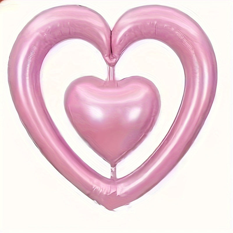 Aluminum Film Heart Floating Balloon for Party - Pack of 5