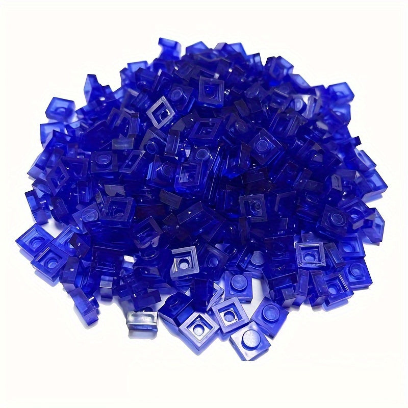 100pcs Transparent 1X1 Dot Thin Brick Small Particles Building Blocks