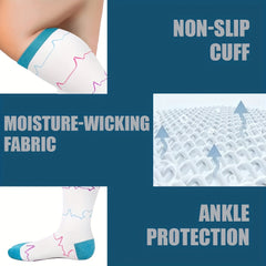  Compression Socks 15-20mmHg Wide Calf Knee High Stockings