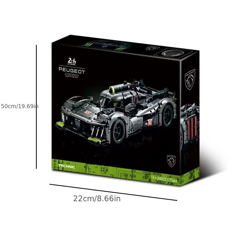 Technical Peugeoted 9X8 Hybrid Hypercar Racing Car Building Blocks