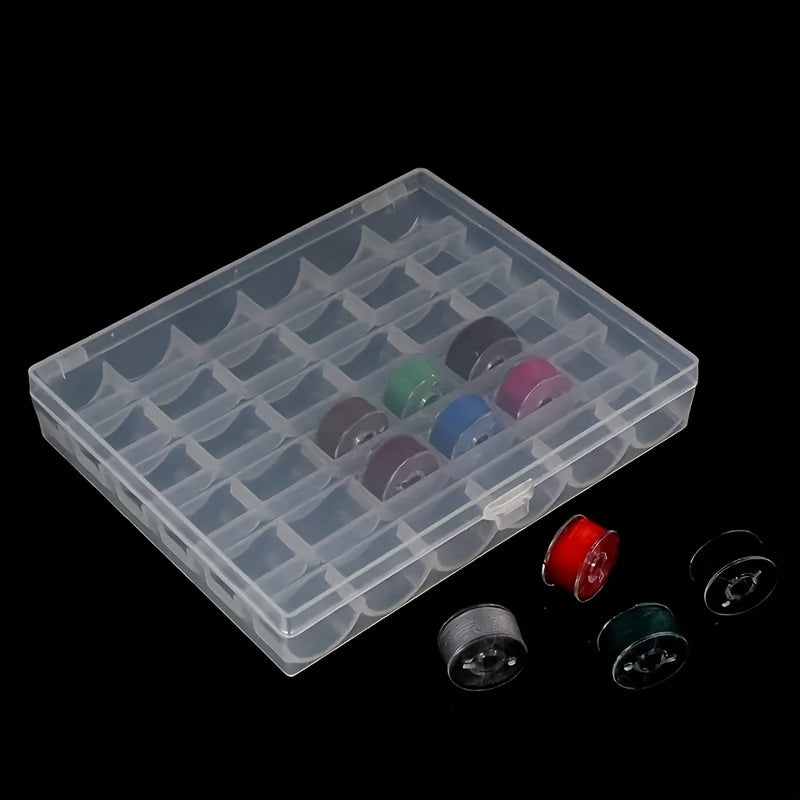 36 Grids Plastic Bobbin Organizer Case Sewing Storage Box