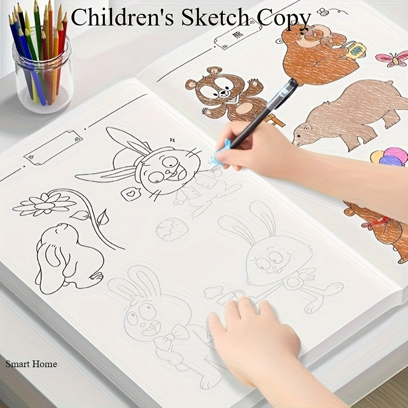 Funny Animal Line Tracing Copy Manual for Ages 3 Milishu