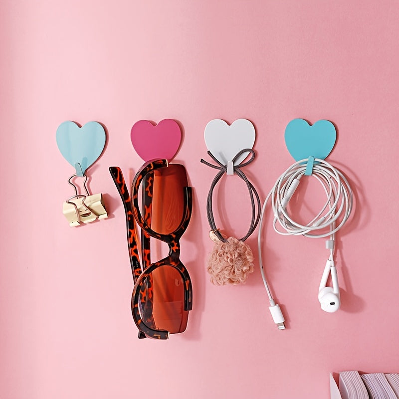 Strong Heart Shaped Adhesive Hangers Wall Hooks