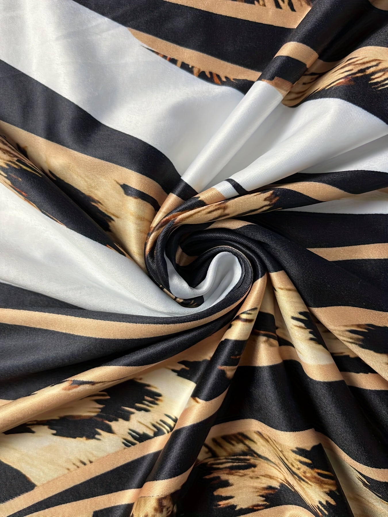  Colorblock Leopard Print Maxi Dress