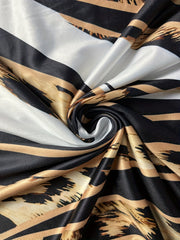  Colorblock Leopard Print Maxi Dress