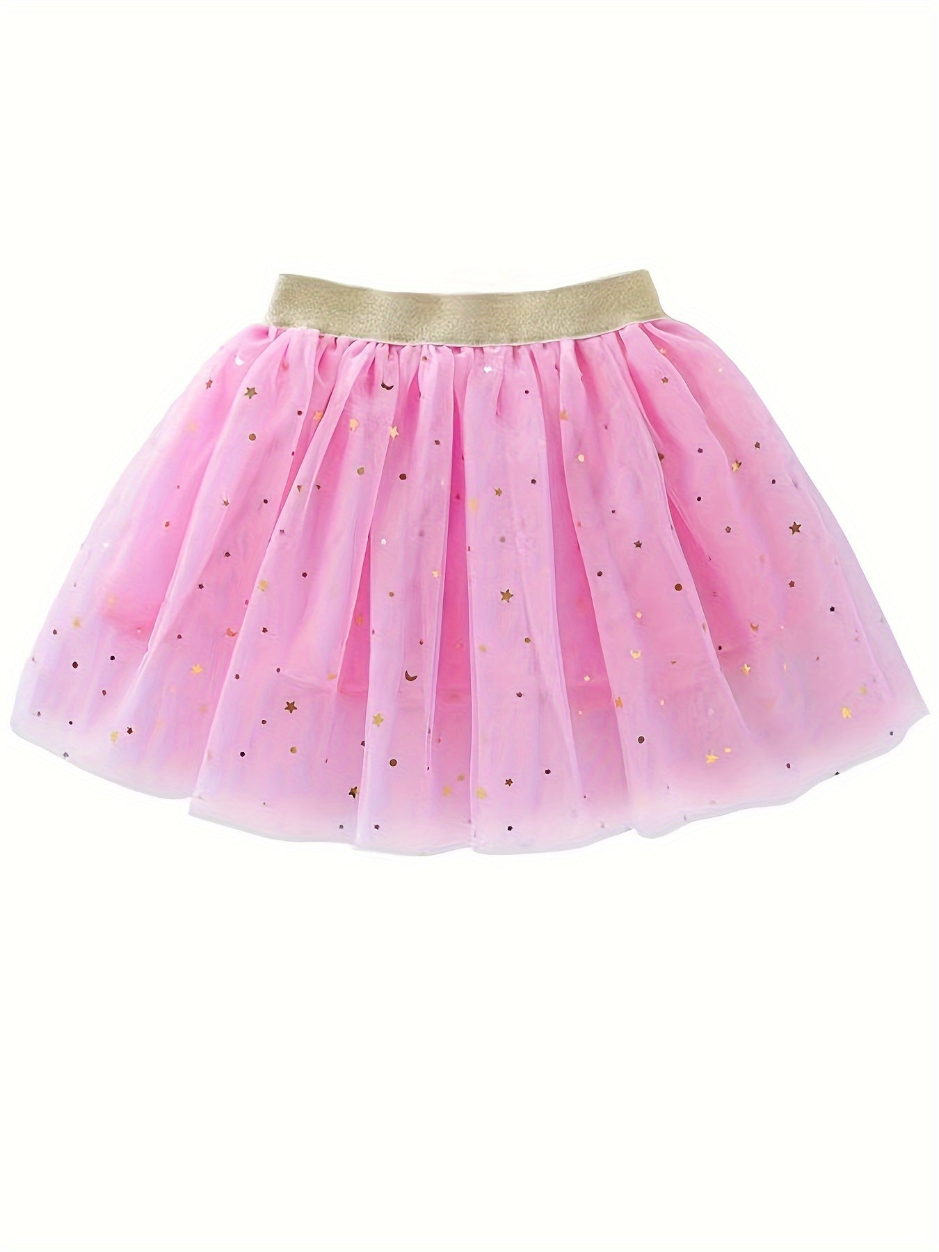 Star Sequin Tutu Skirt Toddler Girls Solid Mesh Skirt Kids Clothes