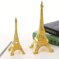 Golden Paris Eiffel Tower Model Window Decoration Photo Props