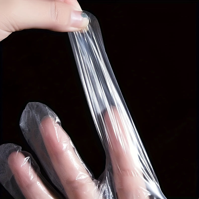 100pcs Disposable Clear Vinyl Gloves Latex TPE Gloves