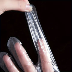 100pcs Disposable Clear Vinyl Gloves Latex TPE Gloves