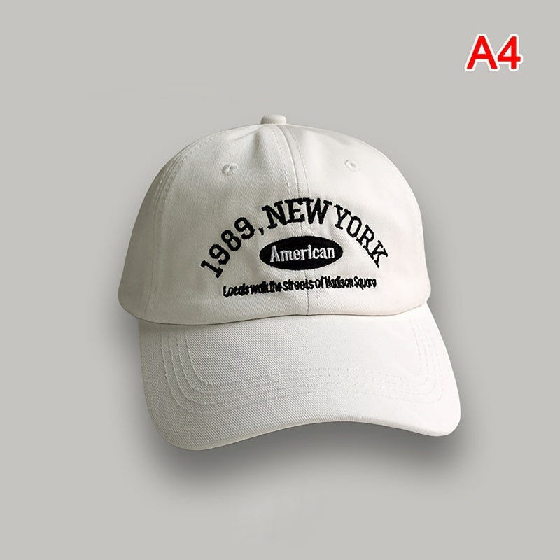Retro Baseball Cap Women's Autumn Street Letter Embroidery Peaked Cap Summer Men