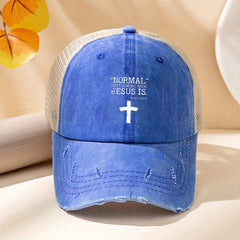 Vintage Distressed Baseball Cap Mesh Sunshade Dad Hat