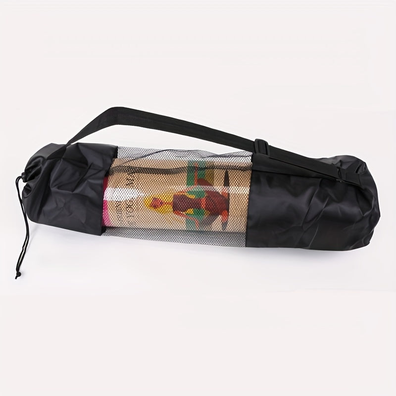 4pcs Adjustable Yoga Mat Drawstring Bag with Mesh Pocket