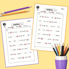 Kids Math Practice Book Addition Facts for Ages 3