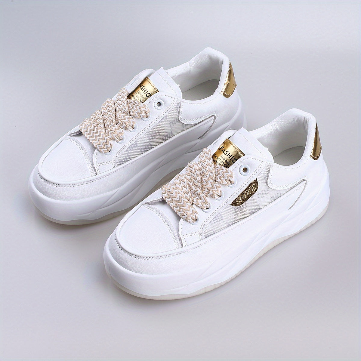 Women's Mesh Platform Sneakers Lace Up Outdoor Shoes