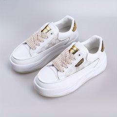 Women's Mesh Platform Sneakers Lace Up Outdoor Shoes