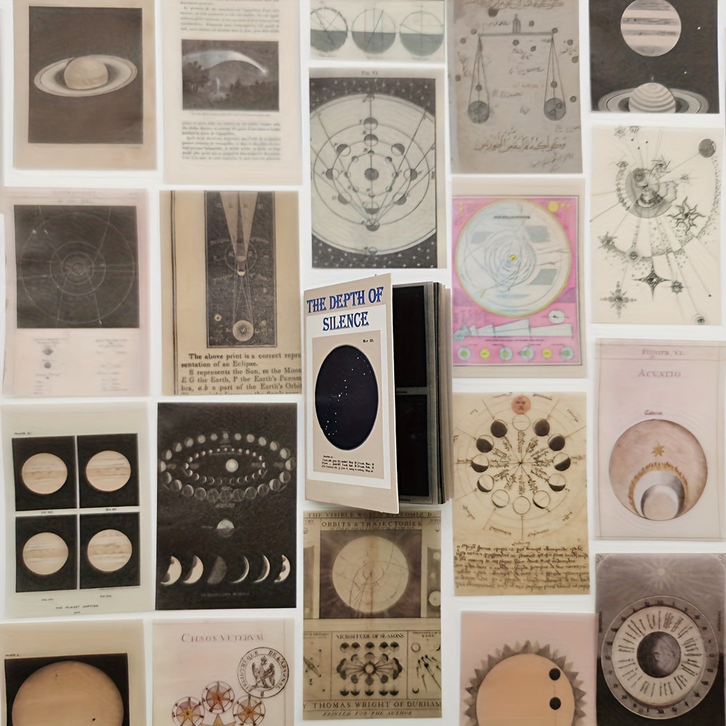 Vintage Astrology Moon Phase Paper Set for Scrapbooking and Journaling