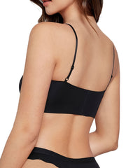 Solid Cami Crop Top Slim Fit Backless Top