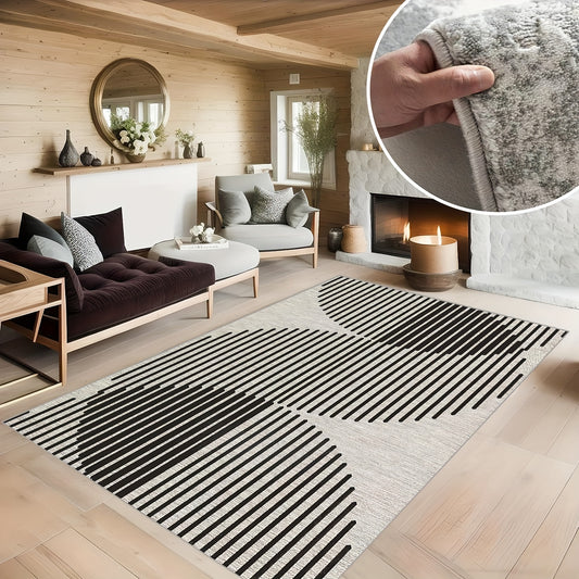 Soft Faux Sheepskin Floor Mat Easy-to-Clean Anti-Skid Throw Rug