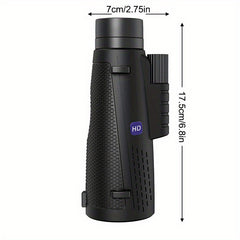 10X50 Wide Angle Monocular Telescope - HD Optics, Lightweight, Ergonomic Grip