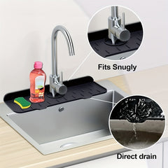 Silicone Sink Splash Guard Faucet Mat - Kitchen and Bathroom