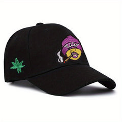 Embroidered Peaked Cap for Men Street Sunshade Baseball Hat