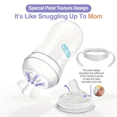 0-3 Years Baby Bottle Anti-drop Anti-flatulence Silicone Full Soft Wide Mouth