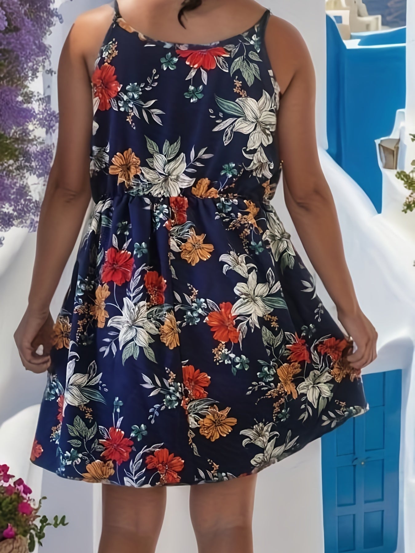  Floral Lace Cami Dress