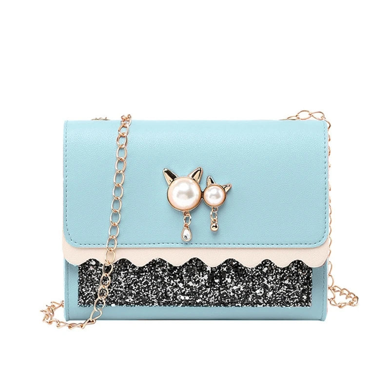 Small Square Bag PU Leather Shoulder Bag Chain Crossbody All-match