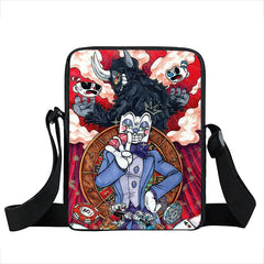 Cuphead Print Small Shoulder Bag Crossbody Messenger Book Bag