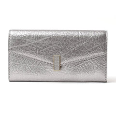 Long Women's Leather Wallet Clutch Solid Purse Genuine Leather