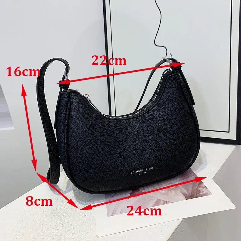 grace Retro PU Leather Women's Shopping Bag Handbags Shoulder Underarm Bag